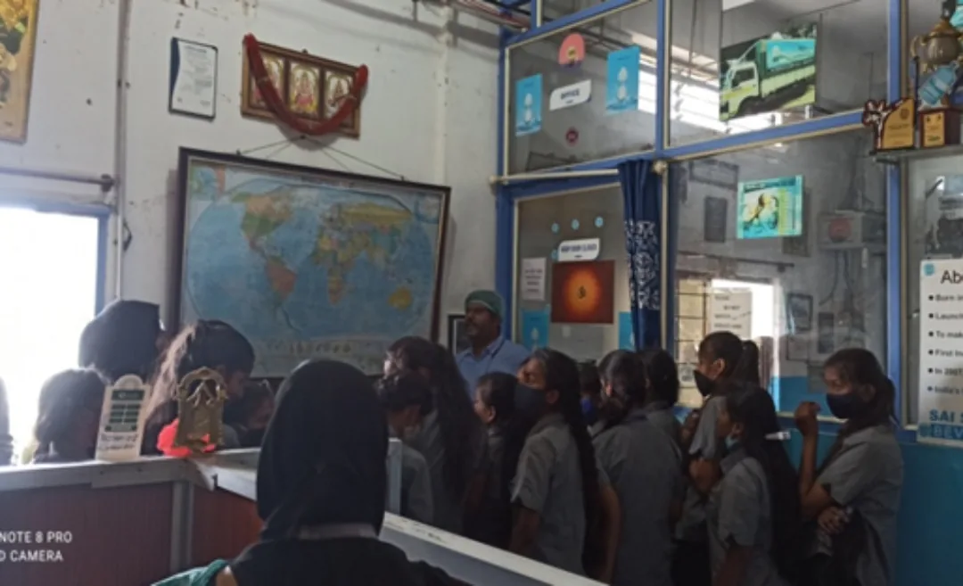 Students touring the Bailey mineral water plant