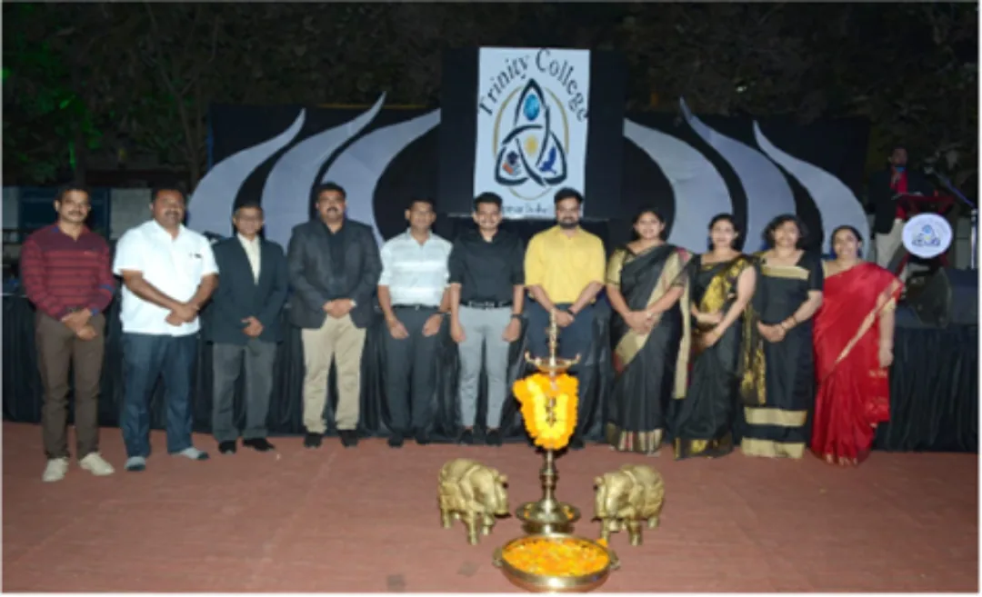 Students and guests at the Euphoria lamp lighting