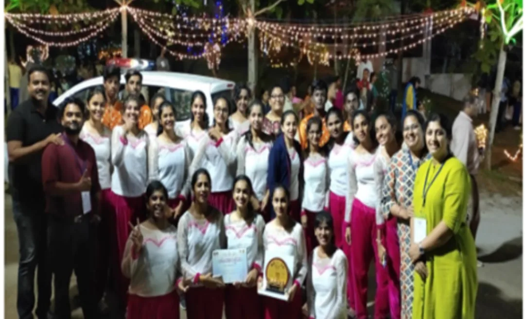 Trinity students after performing at Yuva Sambhrama
