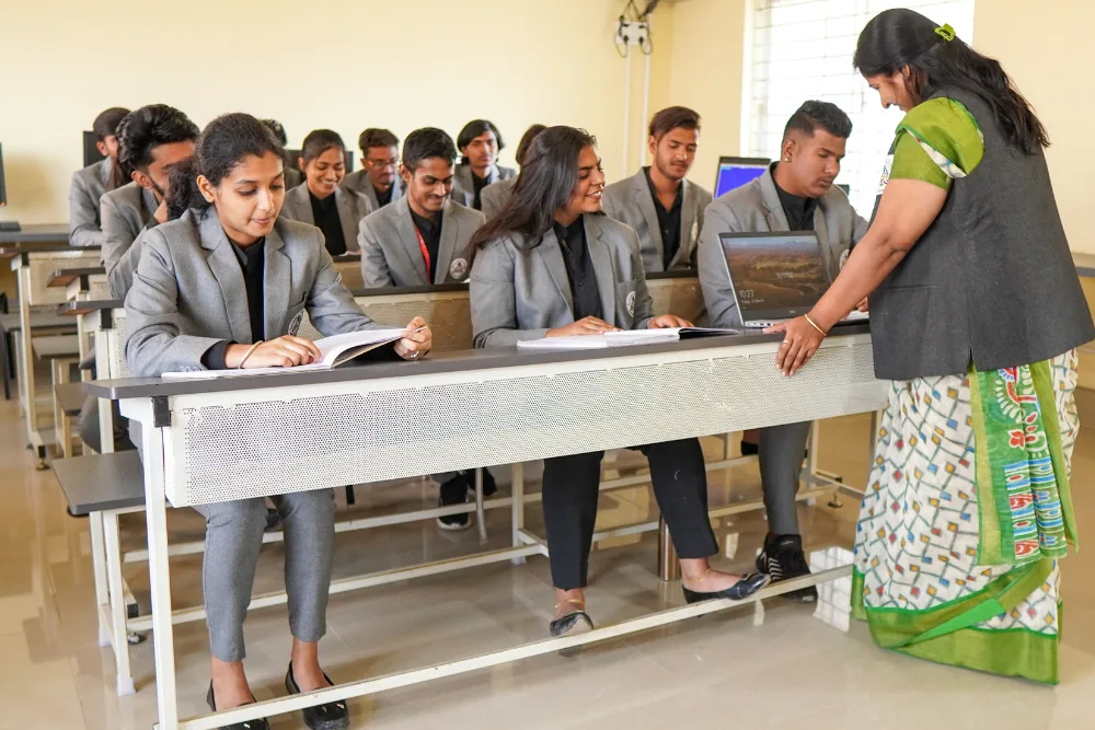 PU Commerce students learning at Trinity College Mysore