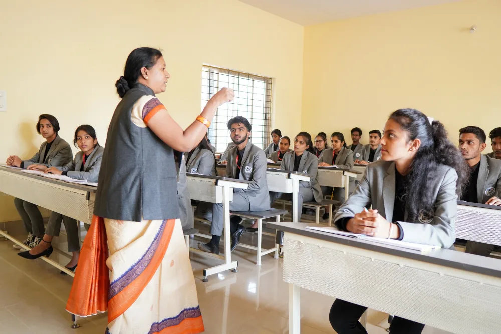 Students learning at Trinity College Mysore